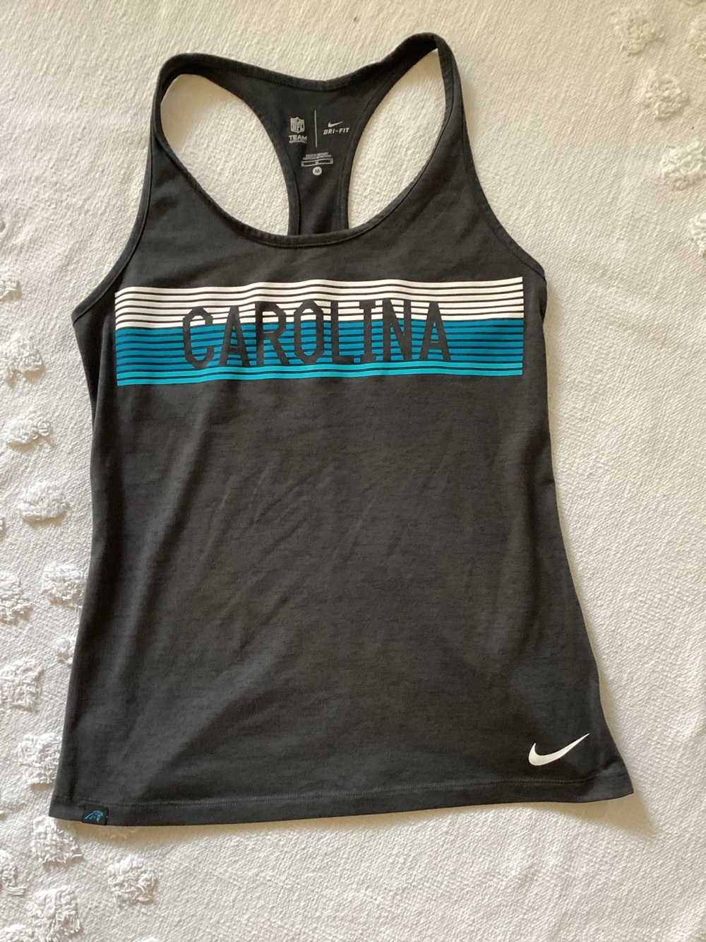 Nike Dri-FIT women's Carolina Panthers racerback tank top SZ M